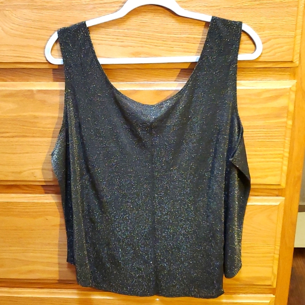 Black and gold shimmer top
